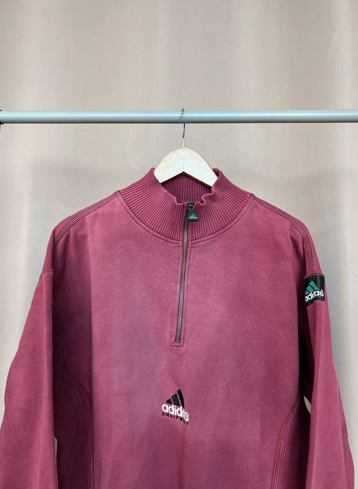 Adidas Adidas Equipment Half Zip Sweatshirt Mens Size M Vintage Size US M / EU 48-50 / 2 - 2 Thumbnail