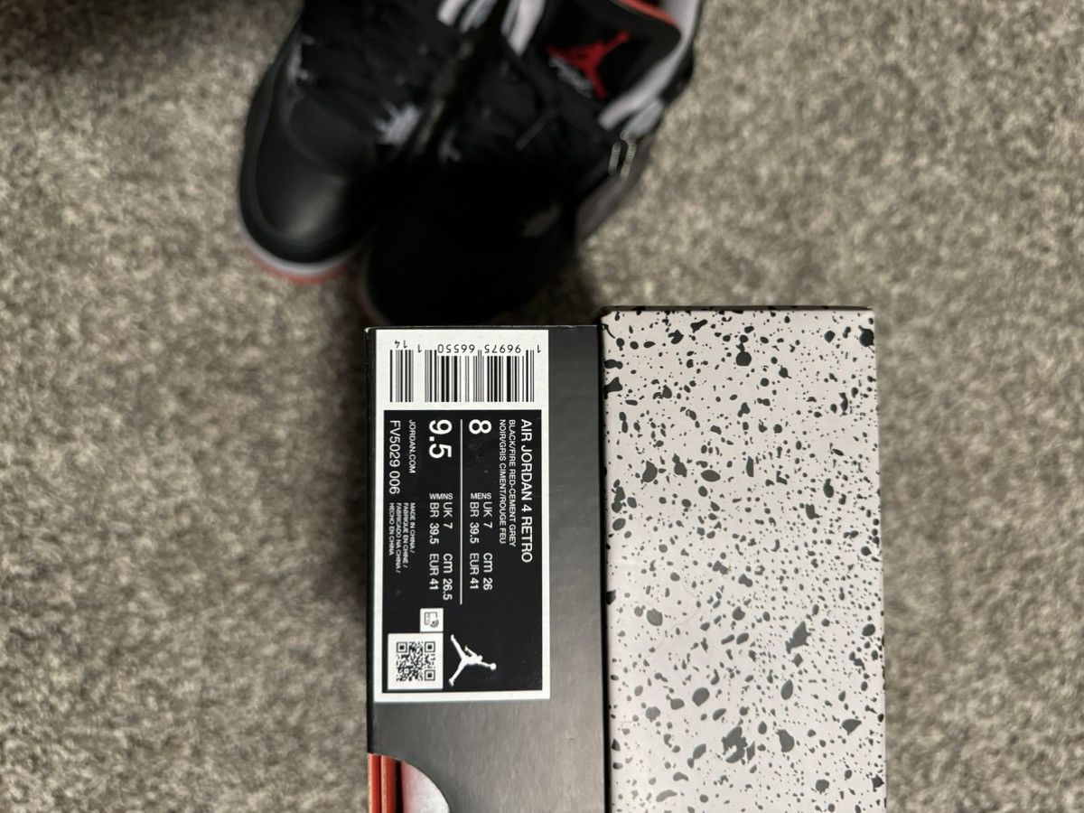 Jordan Brand × Nike Jordan 4 ‘Bred’ Reimagined Size US 8 / EU 41 - 6 Thumbnail