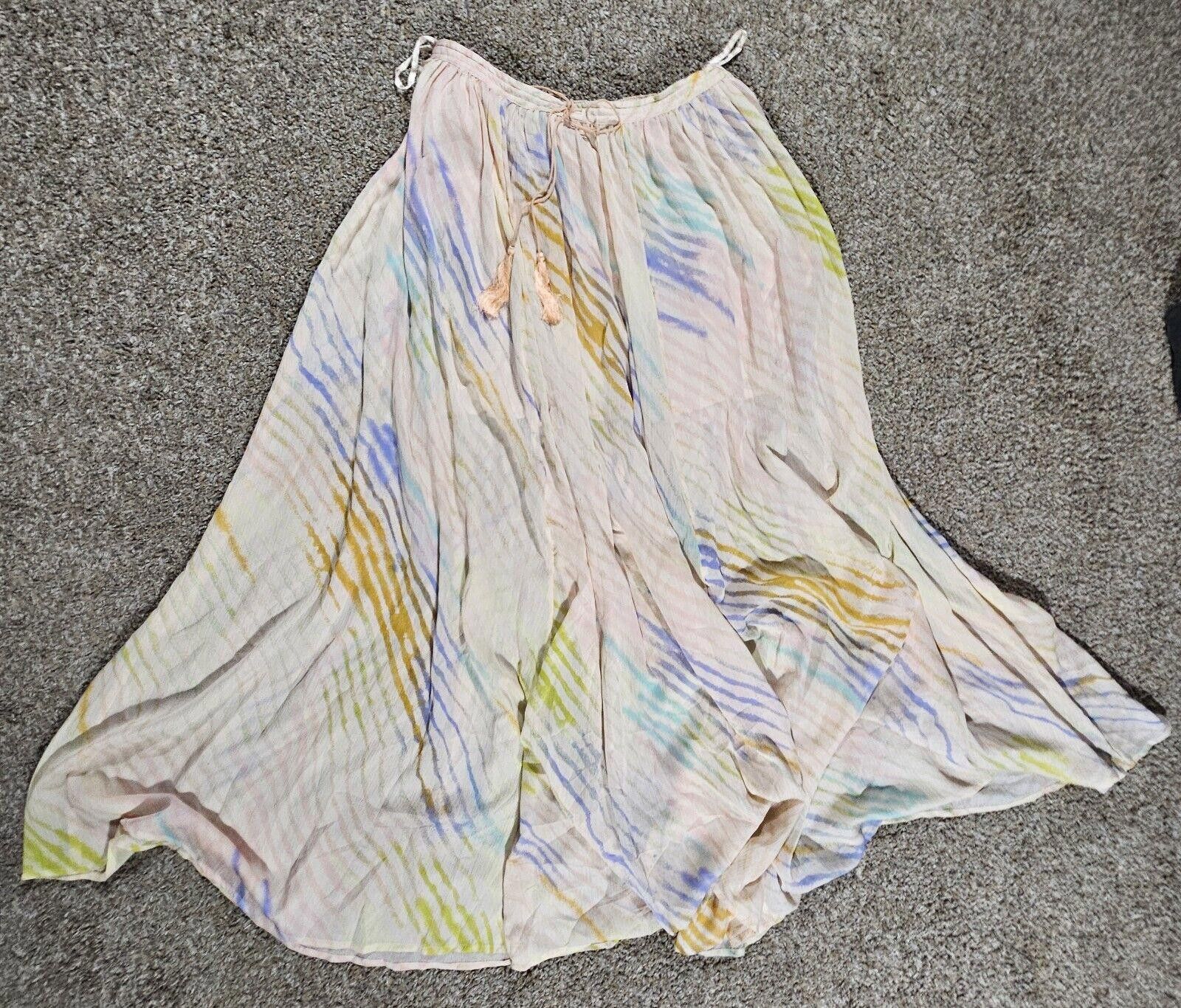 Free People free people long drawstring Tie skirt Medium Size 32" / US 10 / IT 46 - 1 Thumbnail