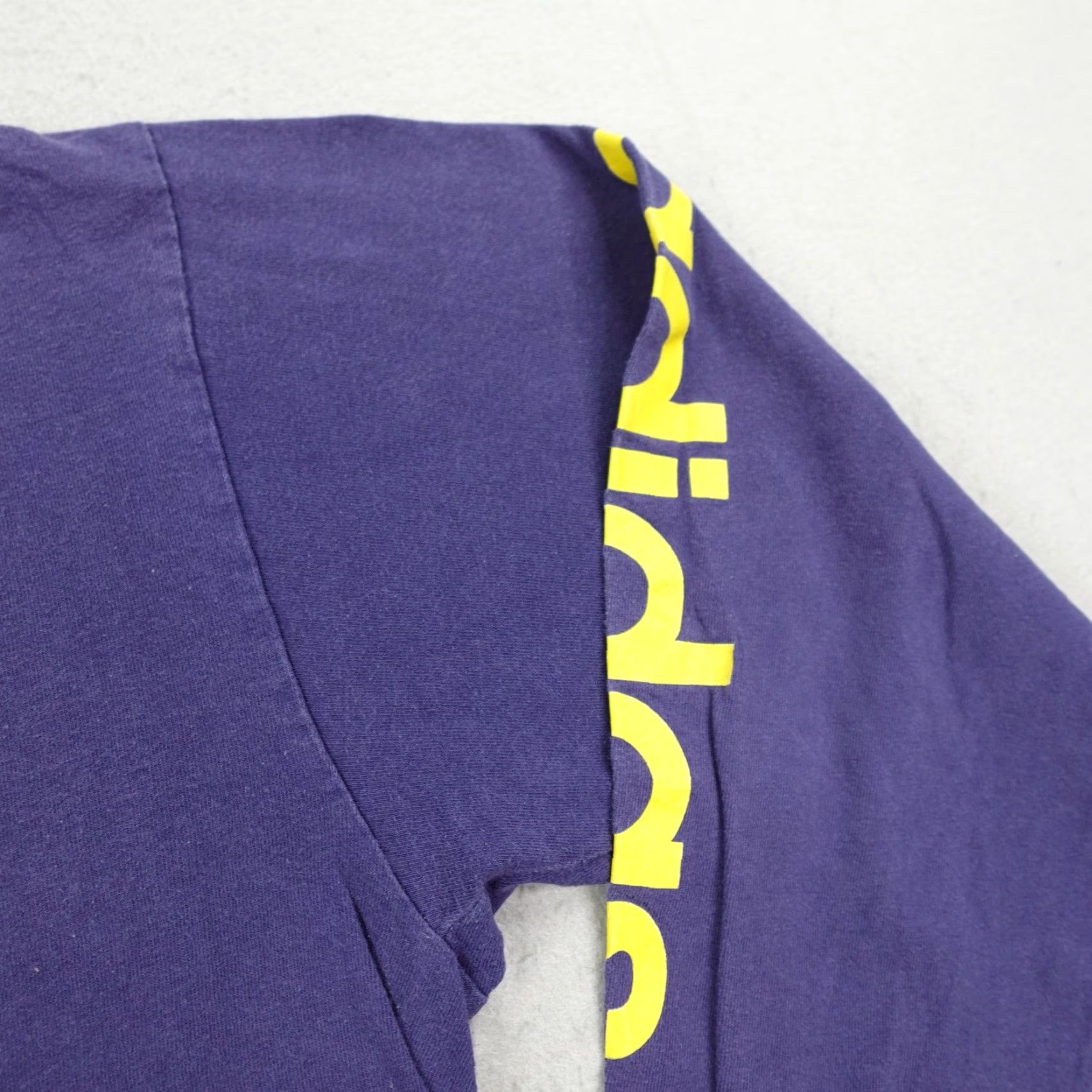 Adidas VINTAGE Adidas Shirt Mens XL Blue Yellow Sleeve Graphic Spell Out 90s Made USA Men XL Crew Neck Cotton T-Shirt Size US XL / EU 56 / 4 - 5 Thumbnail