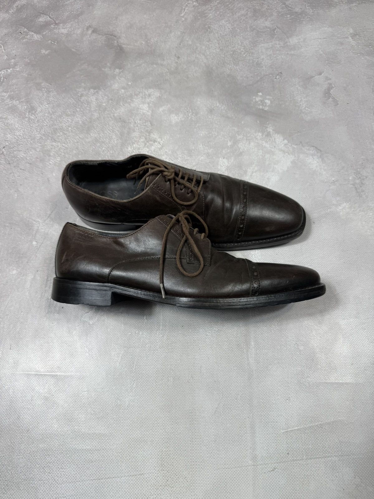 Hugo Boss Vintage Hugo Boss Brown Leather Shoes Size US 7 / EU 40 - 3 Thumbnail