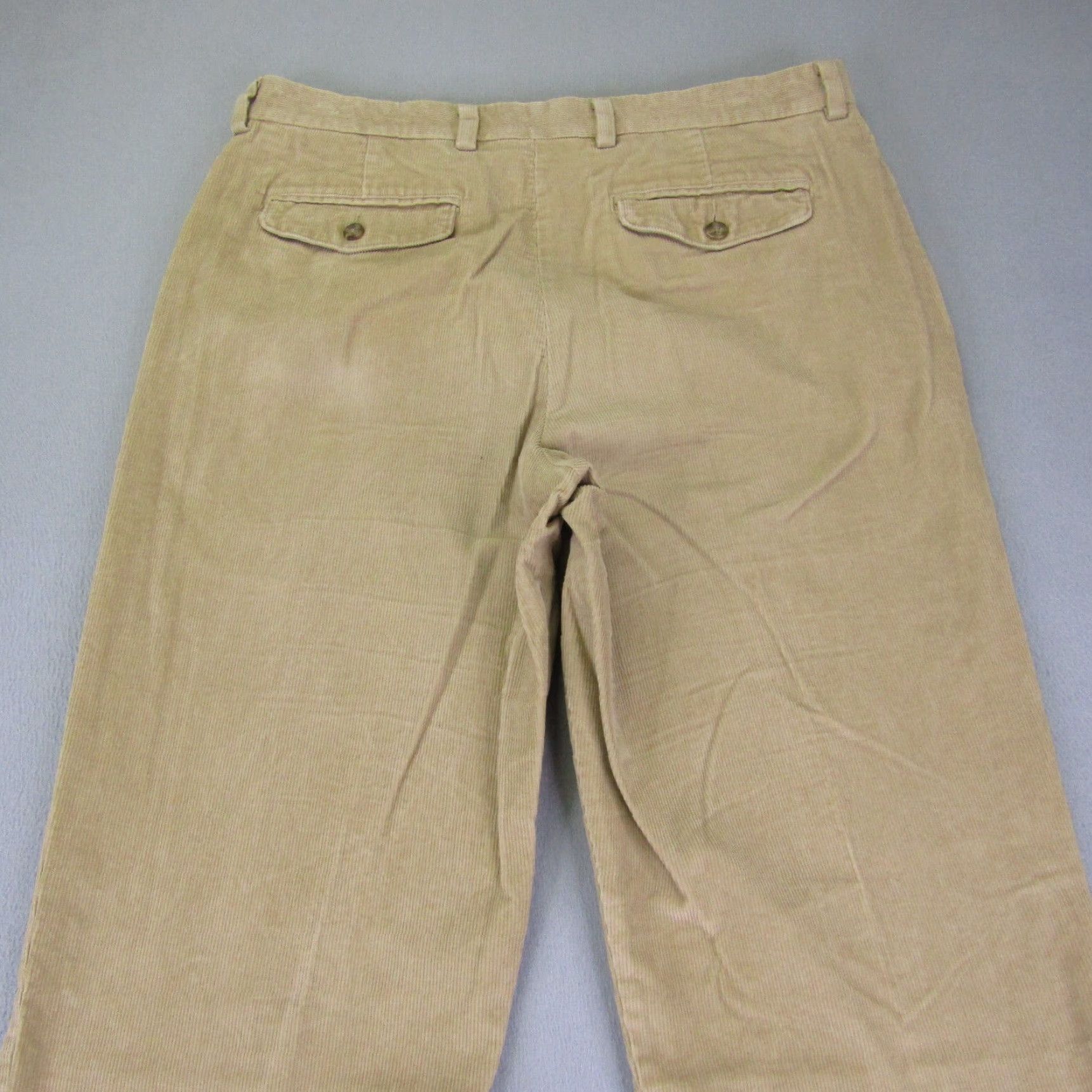 Vintage L.L. Bean Chino Pants Mens 35x34 Beige Corduroy Casual Straight Outdoor Size US 35 - 6 Thumbnail