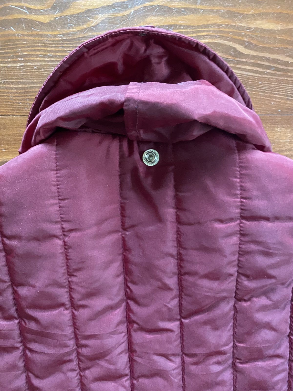 Sears × Vintage Vintage 70’s Sears Vertical Puffer Burgundy Full Zip Jacket Size US S / EU 44-46 / 1 - 17 Thumbnail