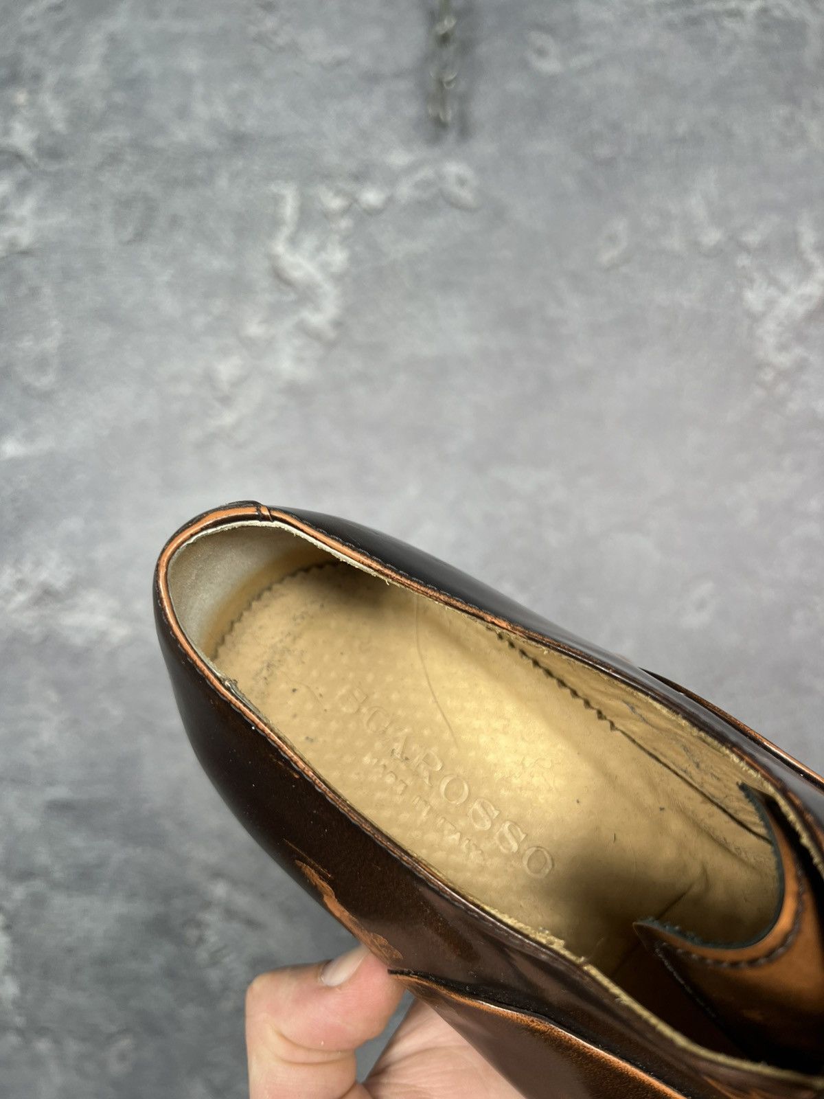 Scarosso Brown Leather Casual Oxford Shoes Size 41