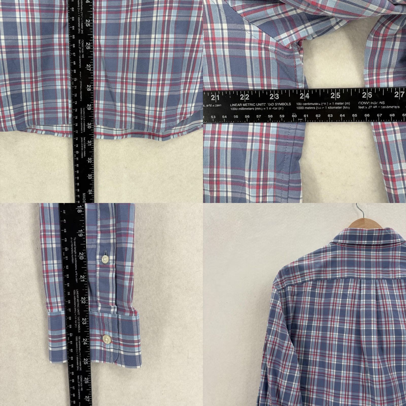 Vineyard Vines Vineyard Vines Murray Shirt Mens L Blue Plaid Long Sleeve Button-Up Chest Pockets Casual 90s Theme not provided Size US L / EU 52-54 / 3 - 8 Thumbnail