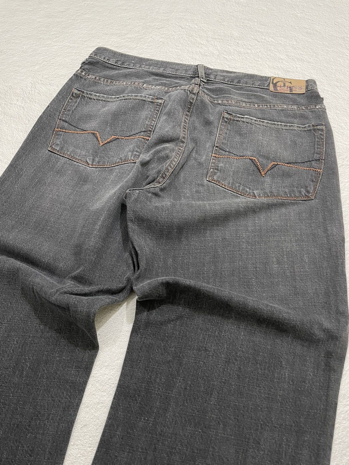 Japanese Brand 2000s Guess Baggy Jeans Washed Y2K Japan Style Size US 36 / EU 52 - 6 Thumbnail