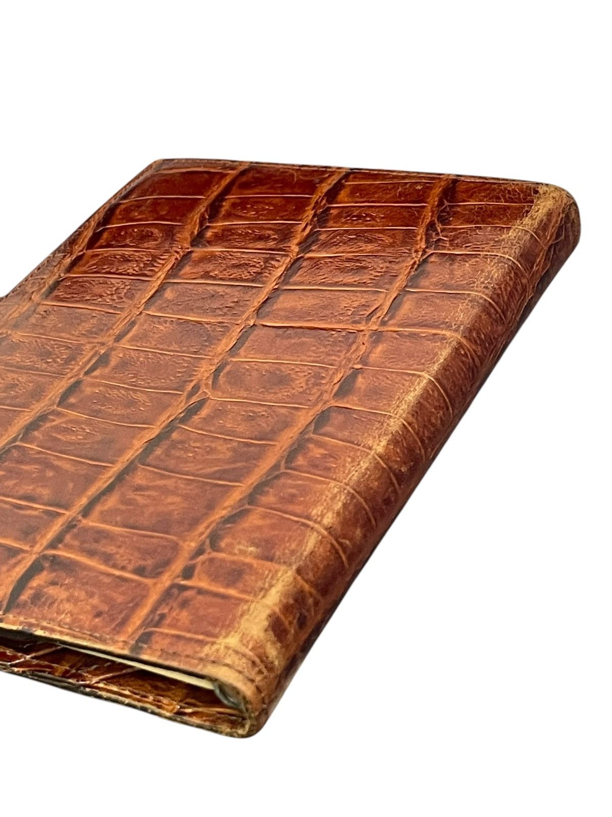 Genuine Leather Crocodile Embossed Vtg Bozzetto Italy Large Clutch Bag 1🟩3 Size ONE SIZE - 18 Thumbnail