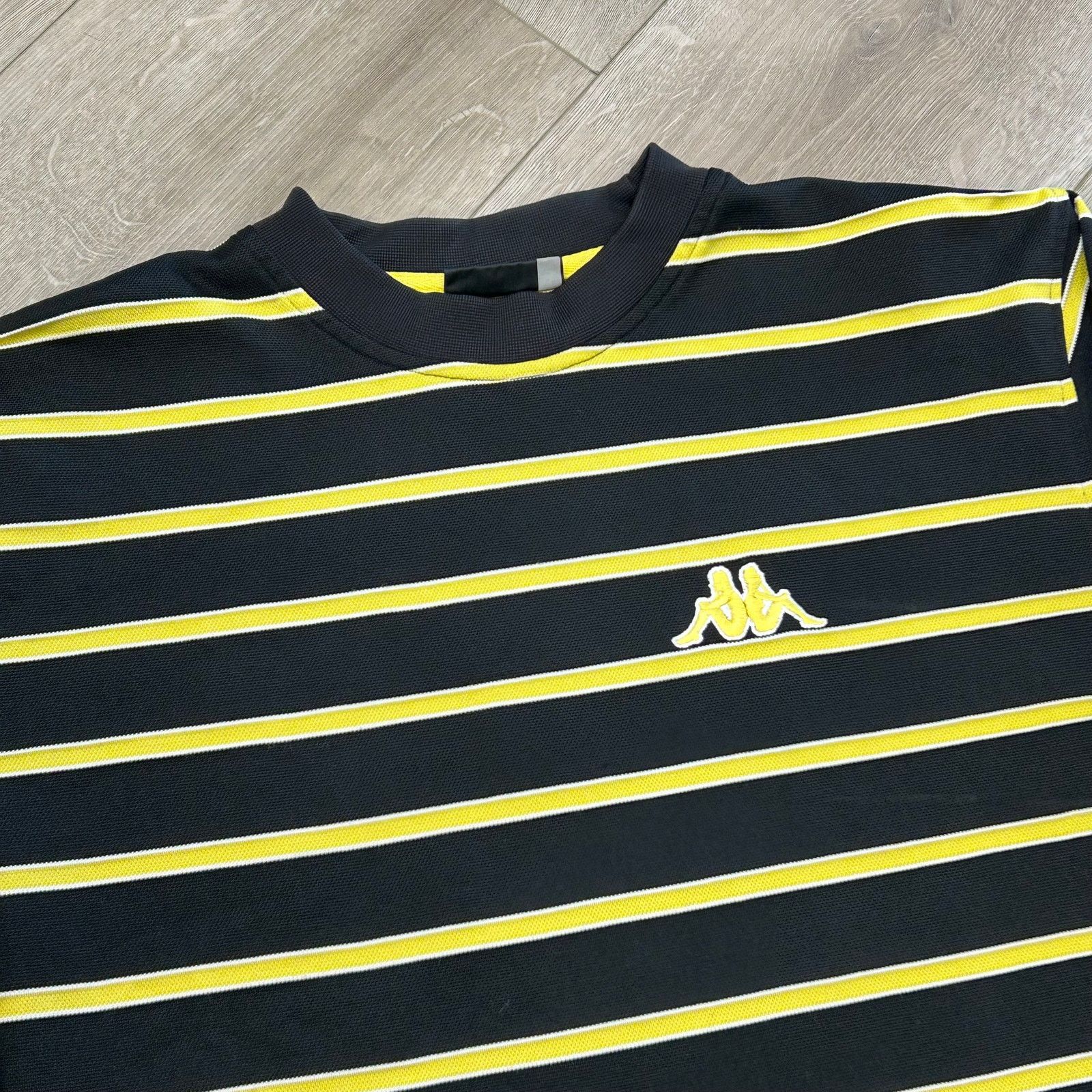 Kappa Vintage Kappa Striped Long Sleeve Shirt Yellow Black Large Size US L / EU 52-54 / 3 - 2 Thumbnail
