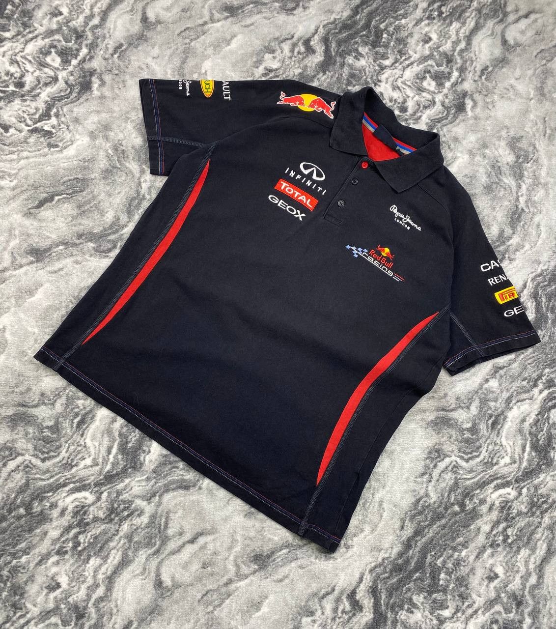 Red Bull Red Bull Racing F1 Team Big Logo Pepe Jeans Polo Shirt Size US XL / EU 56 / 4 - 1 Thumbnail