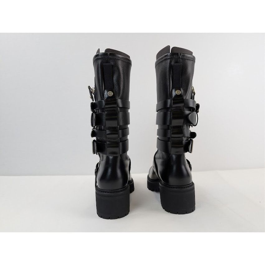Dior o1rshd1 Christian Zip Detailed Buckled Boots in Black Size US 10 / IT 40 - 13 Thumbnail
