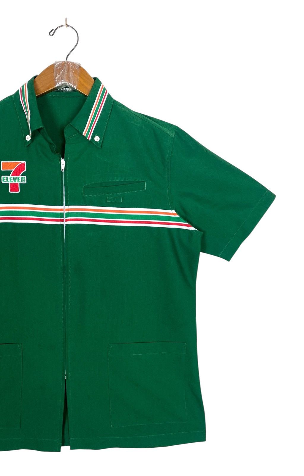 Japanese Brand Rare‼️ Vtg 7 Eleven Uniform Short Sleeve Embroidery Big Logo Size US M / EU 48-50 / 2 - 3 Thumbnail