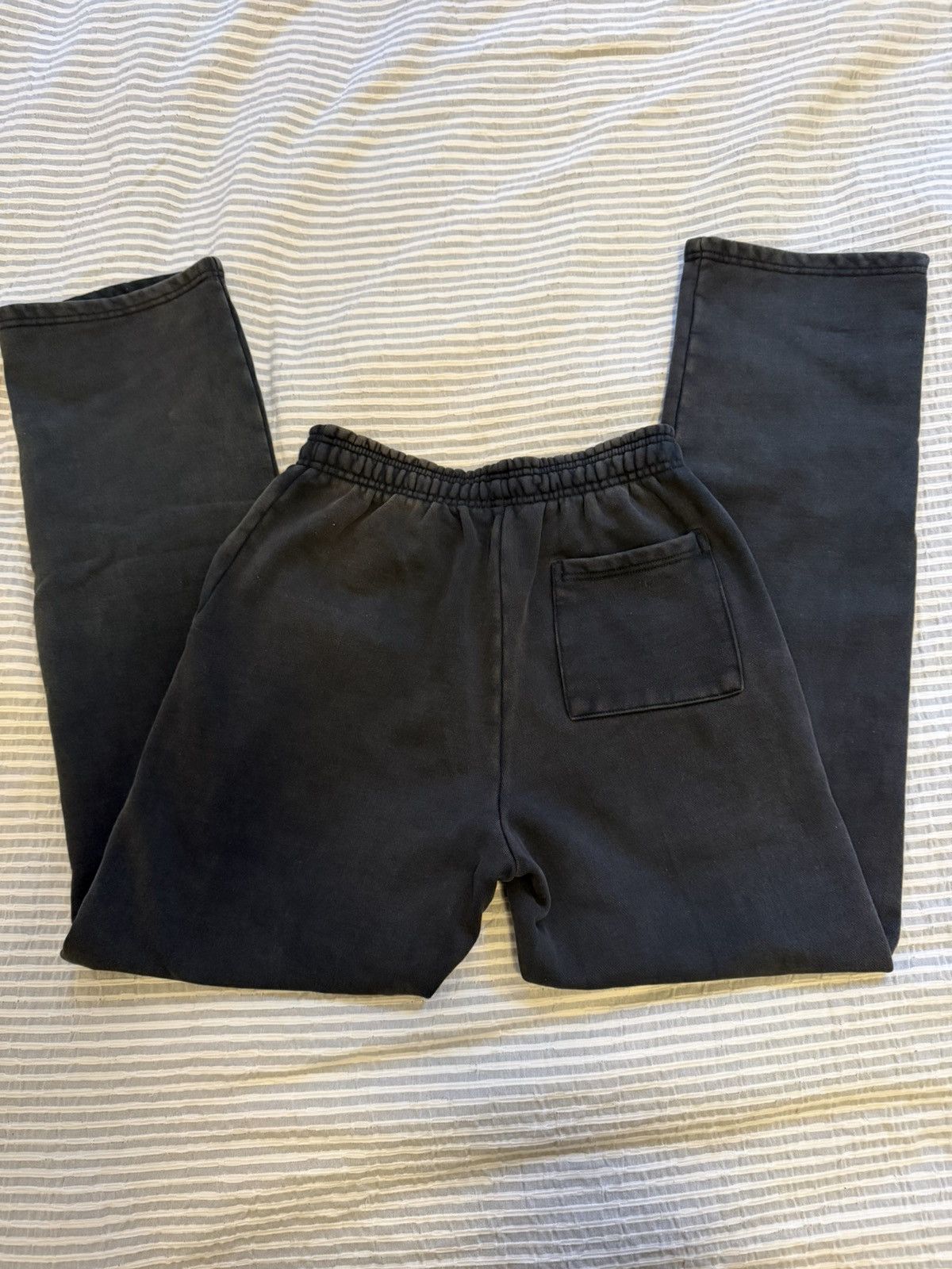 Entire Studios Entire Studios Washed Black Sweatpant Straight Leg Size US 31 - 1 Thumbnail