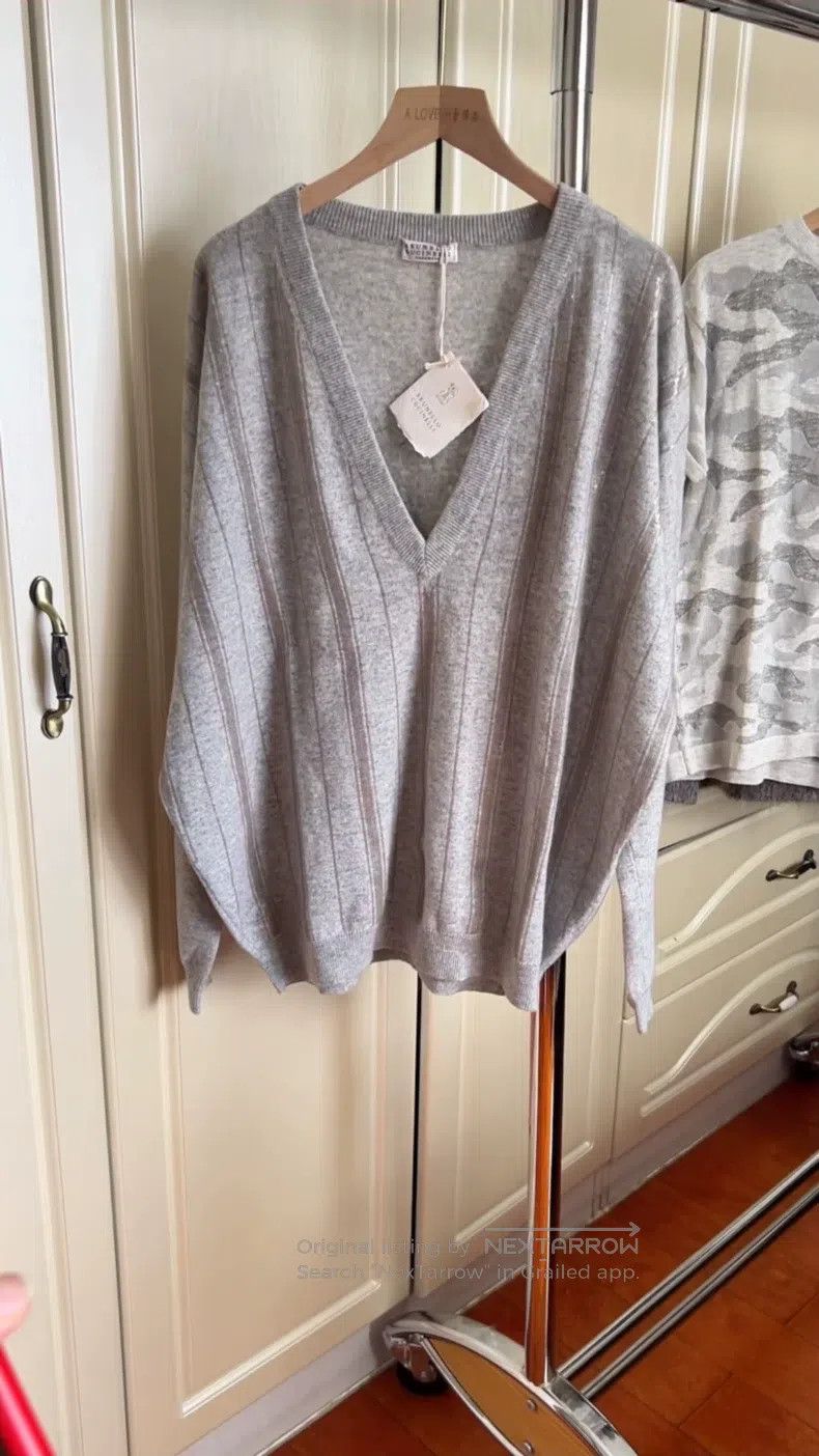 Brunello Cucinelli Brunello Cucinelli Sequin Cashmere Sweater Size M / US 6-8 / IT 42-44 - 1 Thumbnail