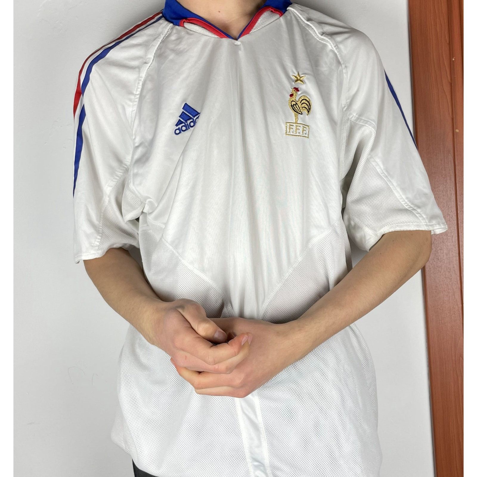 Adidas Adidas Mens White France National Football Team Jersey Large Size US L / EU 52-54 / 3 - 2 Thumbnail
