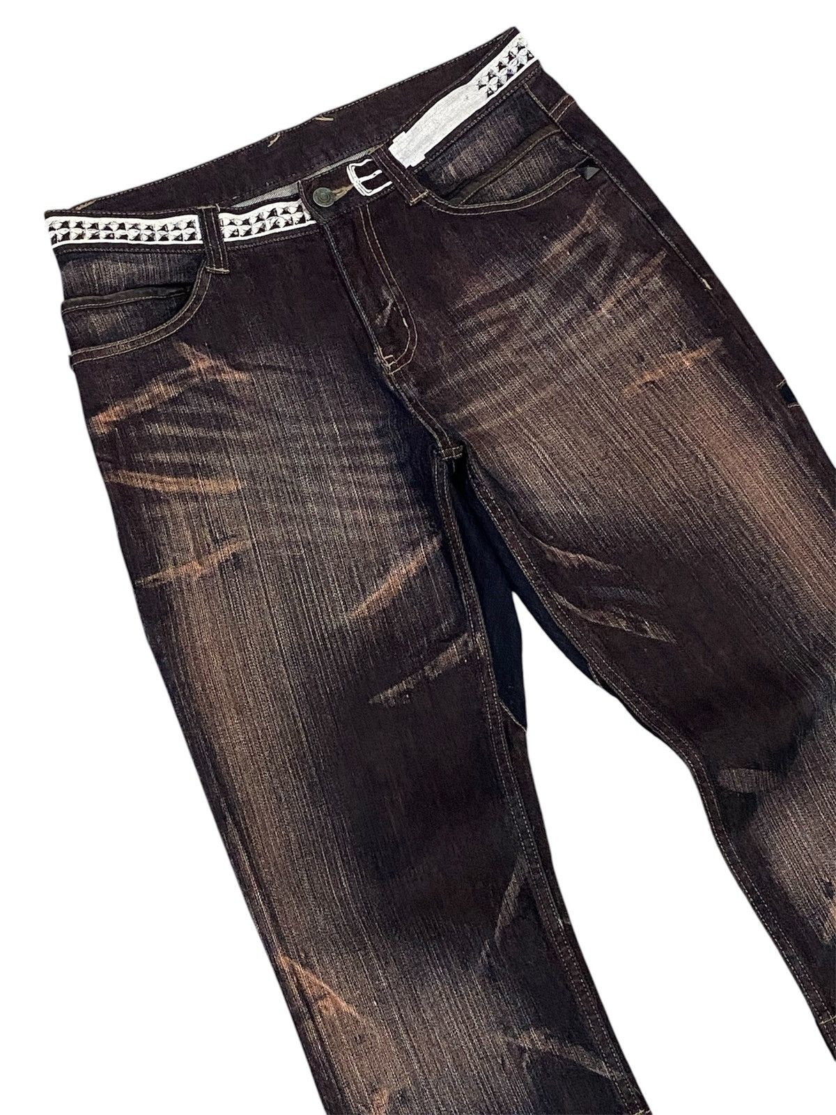 PPFM PPFM Star Mud-Wash Stretch Denim Pants Size US 30 / EU 46 - 6 Thumbnail