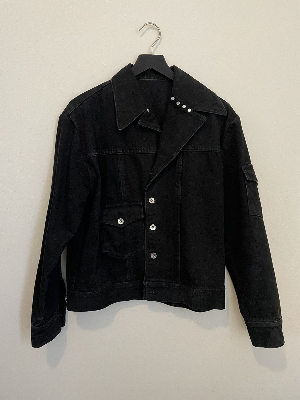 Other Sofia Metsoviti AW 2016 Black Denim Jacket Size US M / EU 48-50 / 2 - 1 Thumbnail