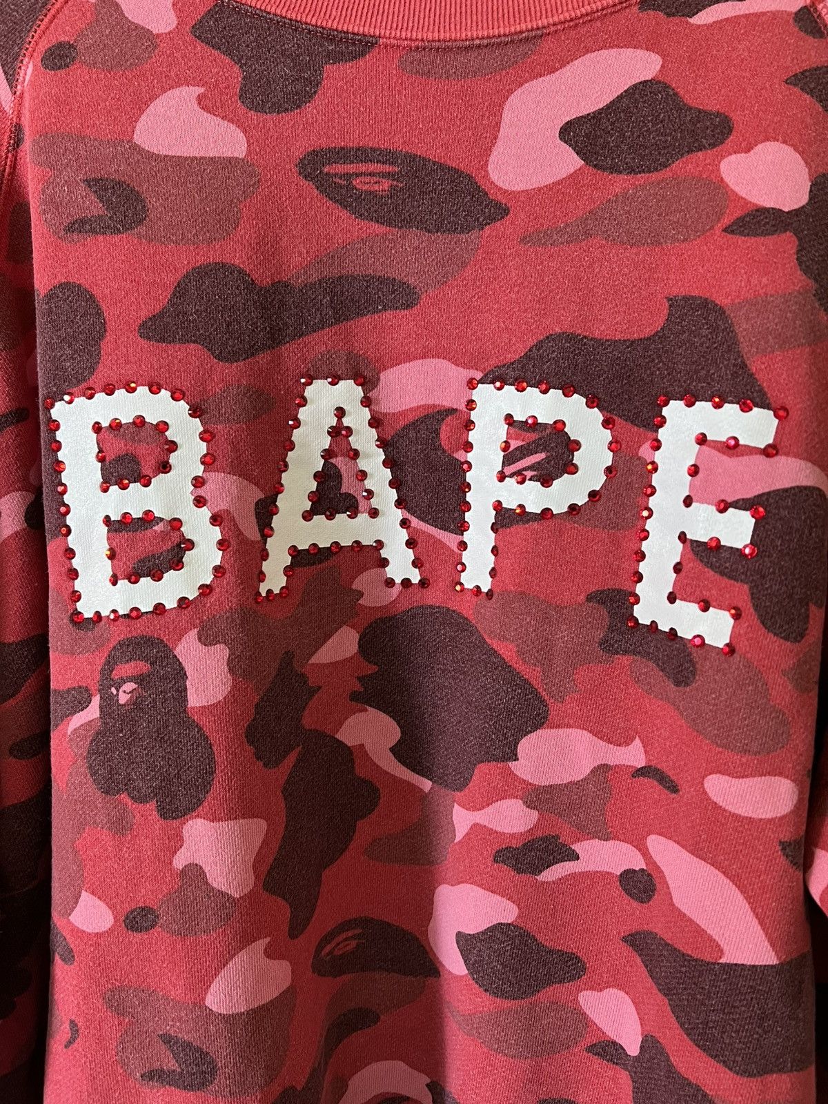 Bape Bape X Swarovski Camo Crewneck Sweatshirt Size US XL / EU 56 / 4 - 2 Thumbnail