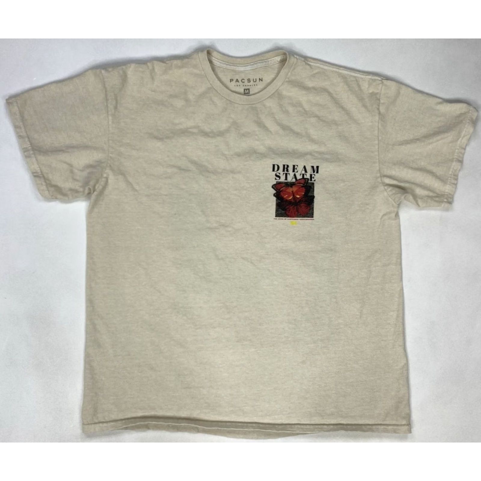 Pacsun Pacsun Dream State Butterfly Graphic Shirt Women Medium Beige Size M / US 6-8 / IT 42-44 - 3 Thumbnail