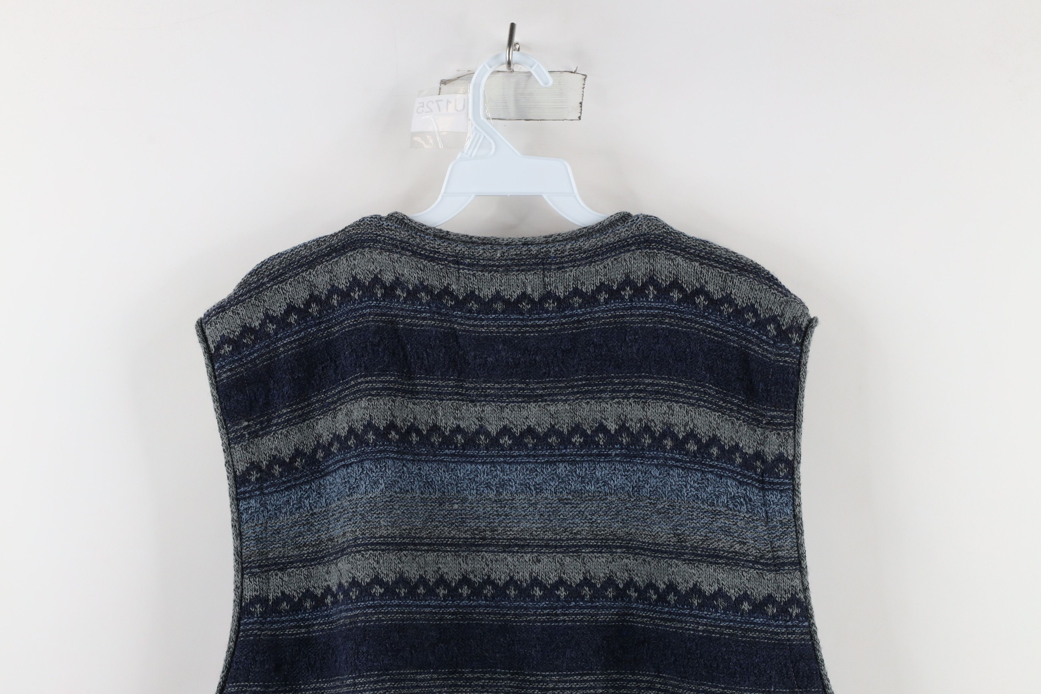 Vintage Vintage 90s Streetwear Wool Blend Knit Cardigan Sweater Vest Size US XL / EU 56 / 4 - 6 Thumbnail