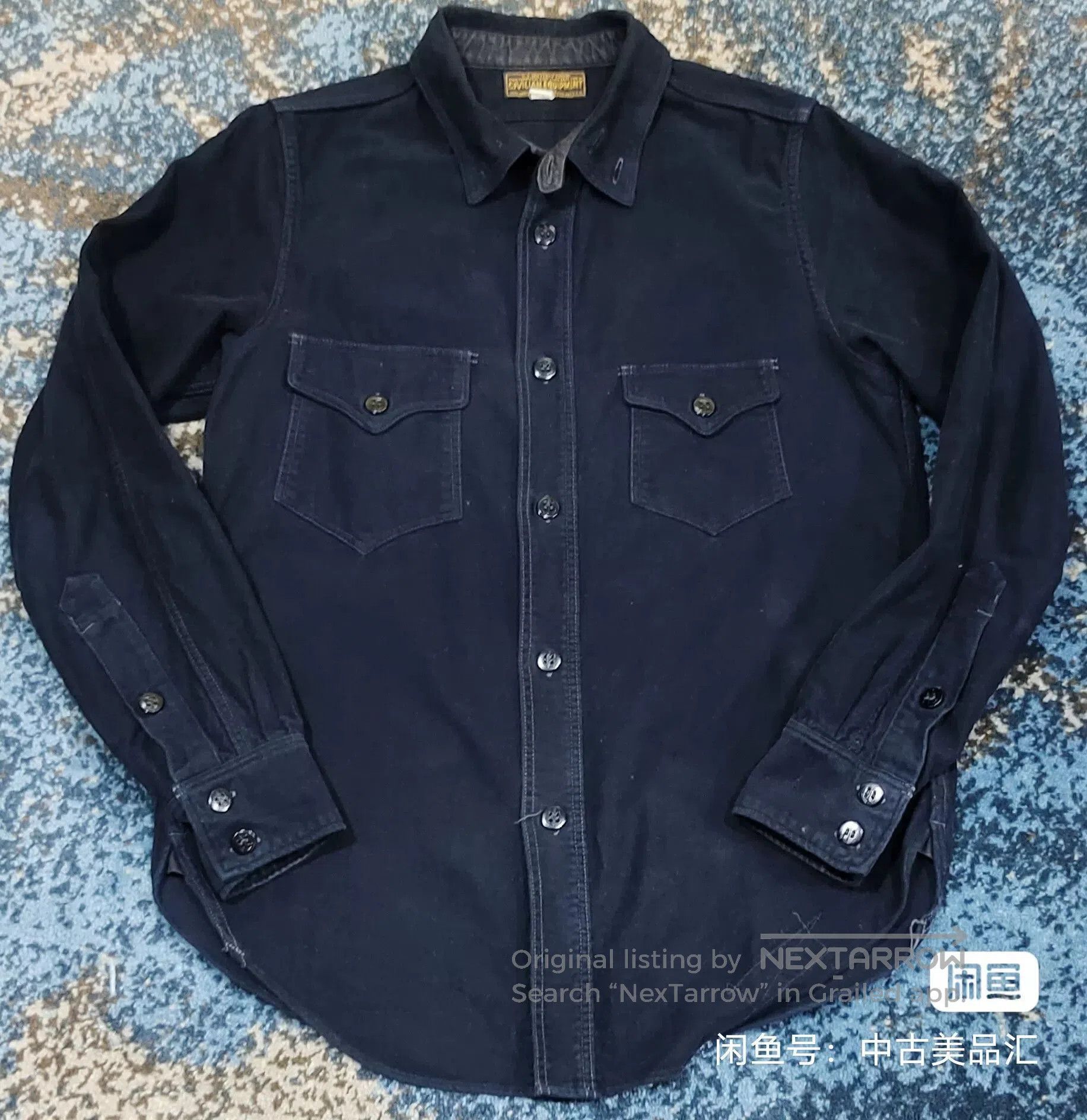 Freewheelers Freewheelers Deep Blue Navy Shirt. Size US M / EU 48-50 / 2 - 2 Thumbnail