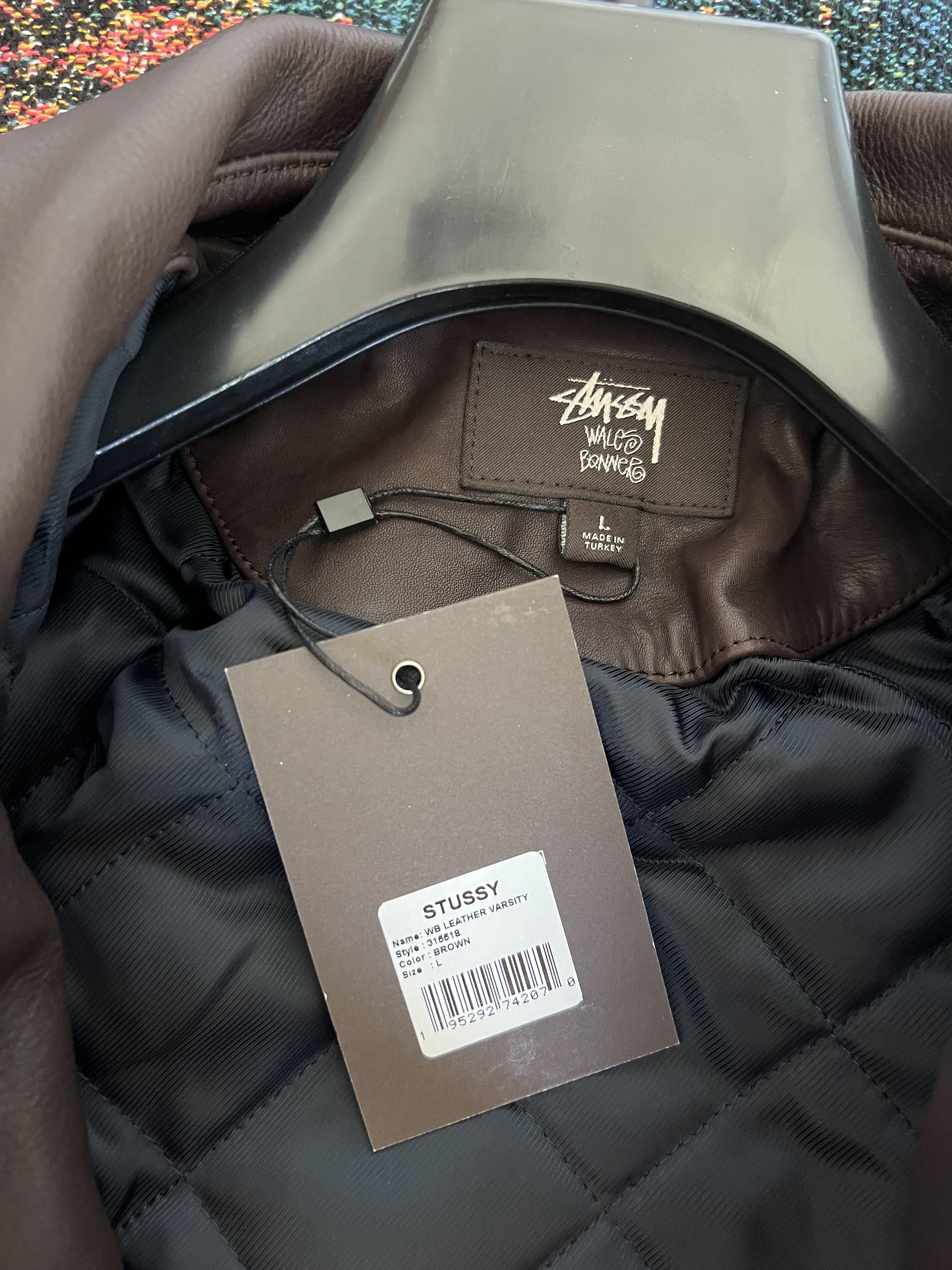 Stussy Stussy Wales Bonner Leather Varsity Jacket in Brown Size US L / EU 52-54 / 3 - 8 Thumbnail