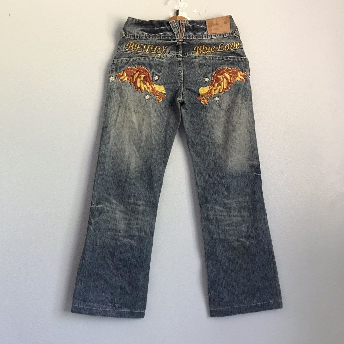 Stitch's Jeans Betty blue love embroidered art flower jeans Size 28" / US 6 / IT 42 - 1 Thumbnail