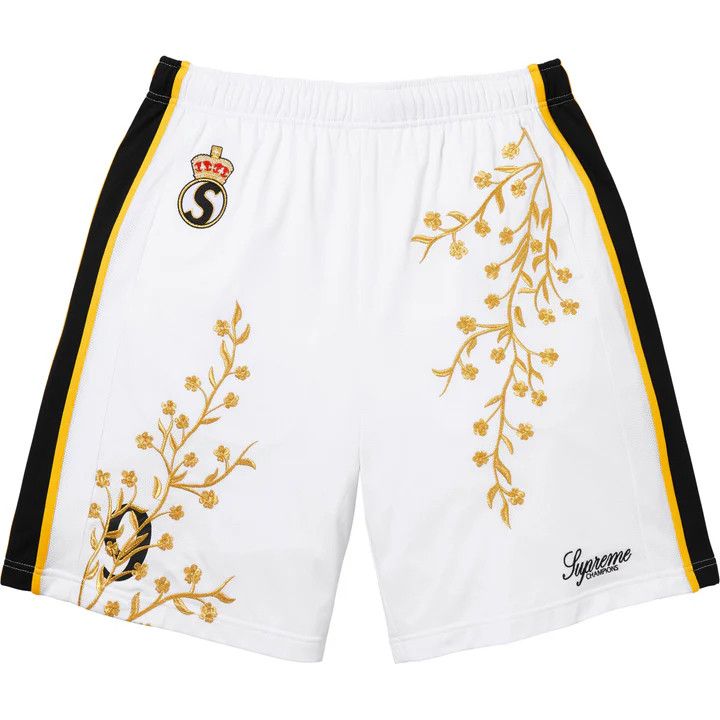 Supreme Supreme Floral Soccer Shorts White XXL Size US 38 / EU 54 - 1 Thumbnail