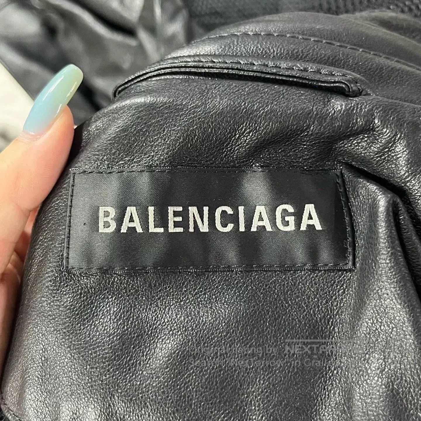 Balenciaga Balenciaga Colorblock Logo Hooded Leather Jacket. Size US L / EU 52-54 / 3 - 9 Thumbnail