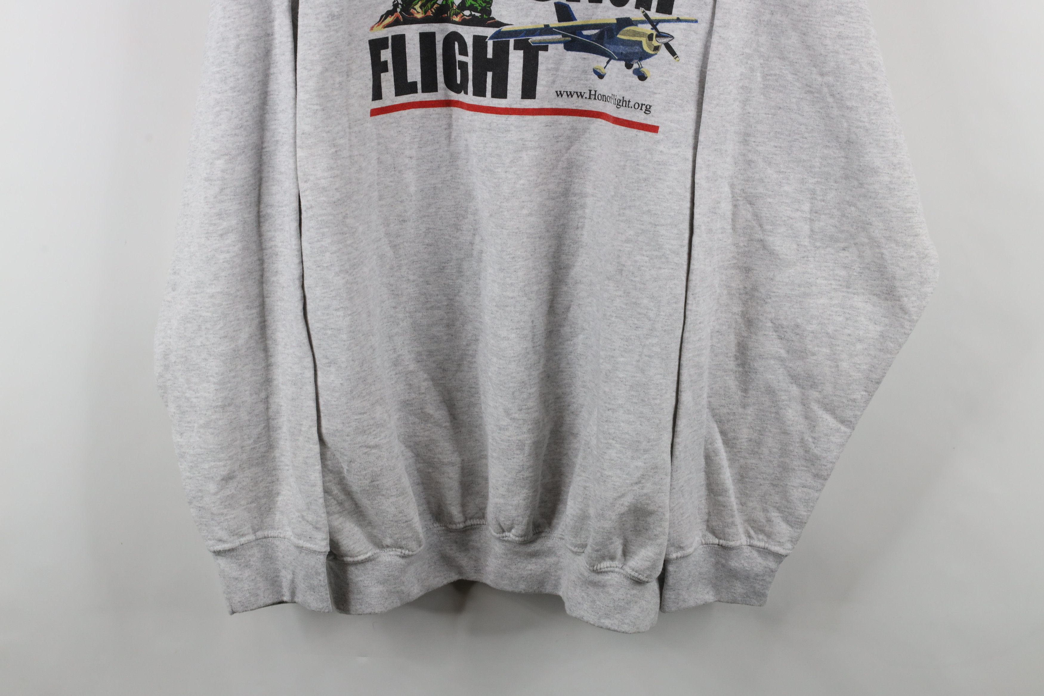 Vintage Vintage Military Flight Crewneck Sweatshirt Heather Gray Size US XXL / EU 58 / 5 - 3 Thumbnail