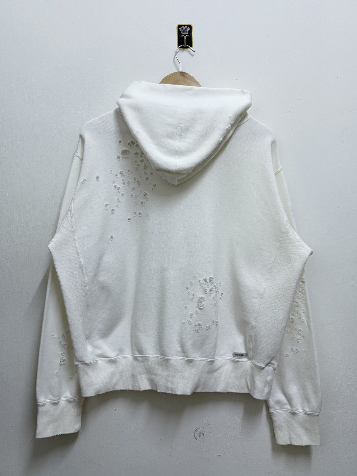 Sophnet. SS17 Sophnet. Off-White Style Distress Hoodie Size US M / EU 48-50 / 2 - 2 Thumbnail