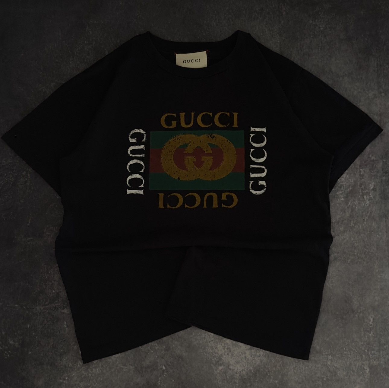Gucci Gucci Fake Logo T-Shirt Size US M / EU 48-50 / 2 - 1 Thumbnail