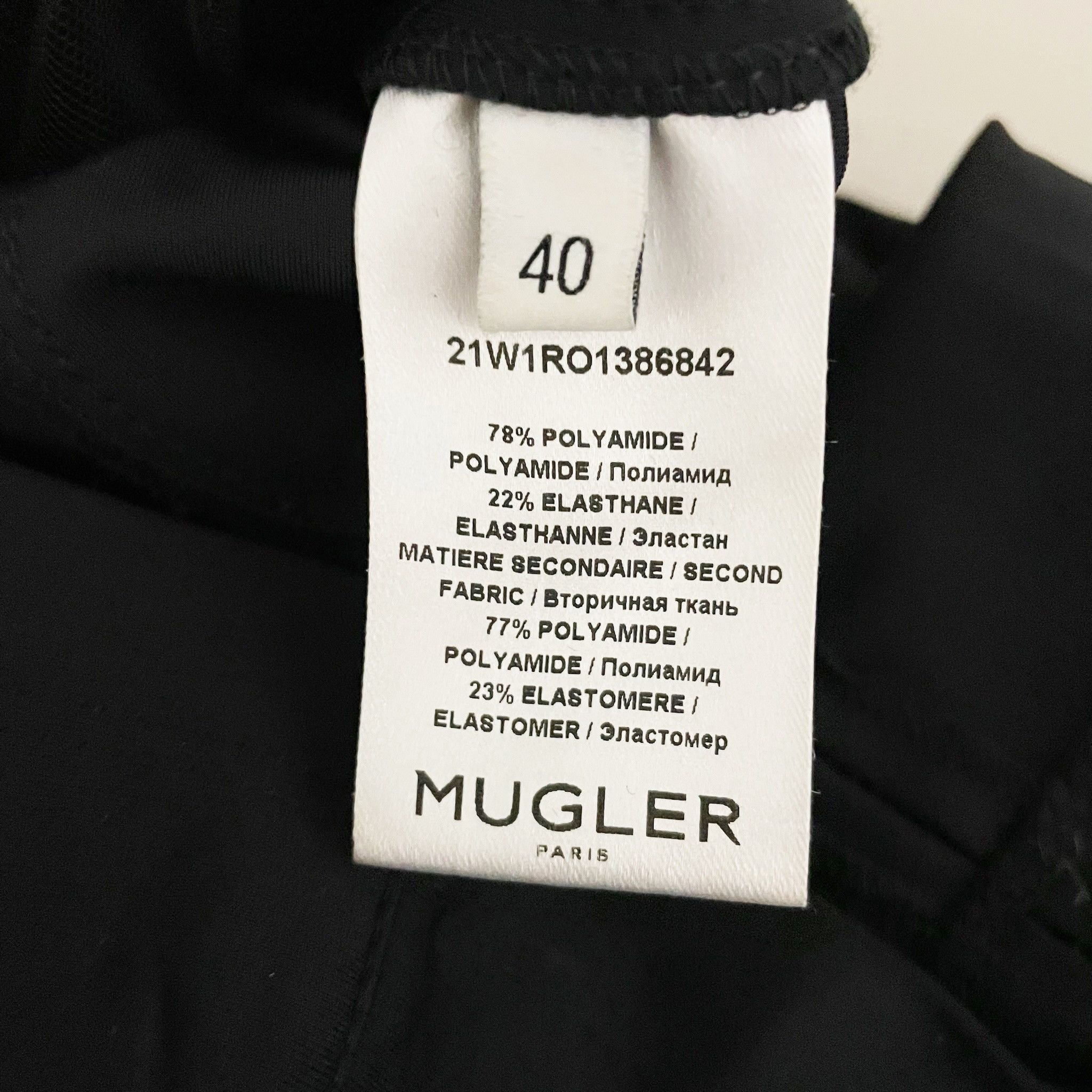 Mugler Mugler Logo Plaque Sheer Panel Long Sleeve Size L / US 10 / IT 46 - 3 Thumbnail