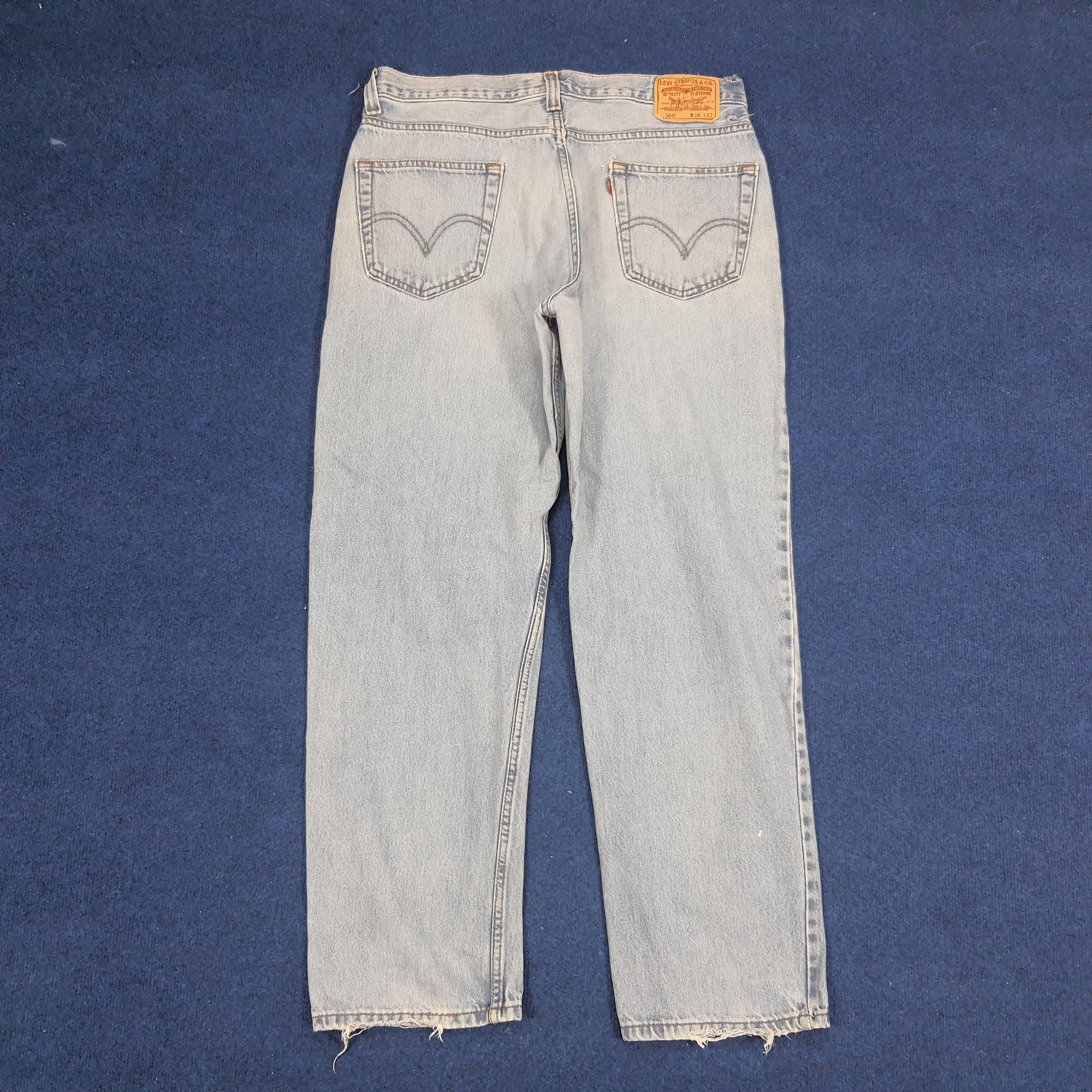 Levi's × Vintage Vintage Levi's 550 Relaxed Fit Distressed Jeans Size US 35 - 4 Thumbnail