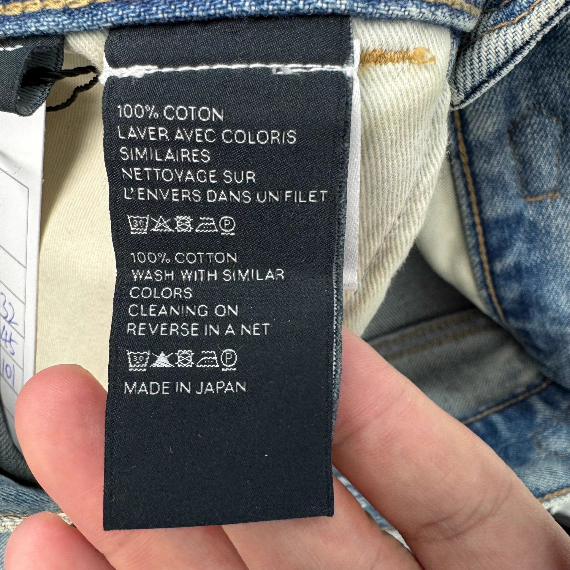 Celine Celine Triomphe Gold Button Washed Denim Jeans W25 Mint Size 24" / US 00 / IT 34 - 6 Thumbnail
