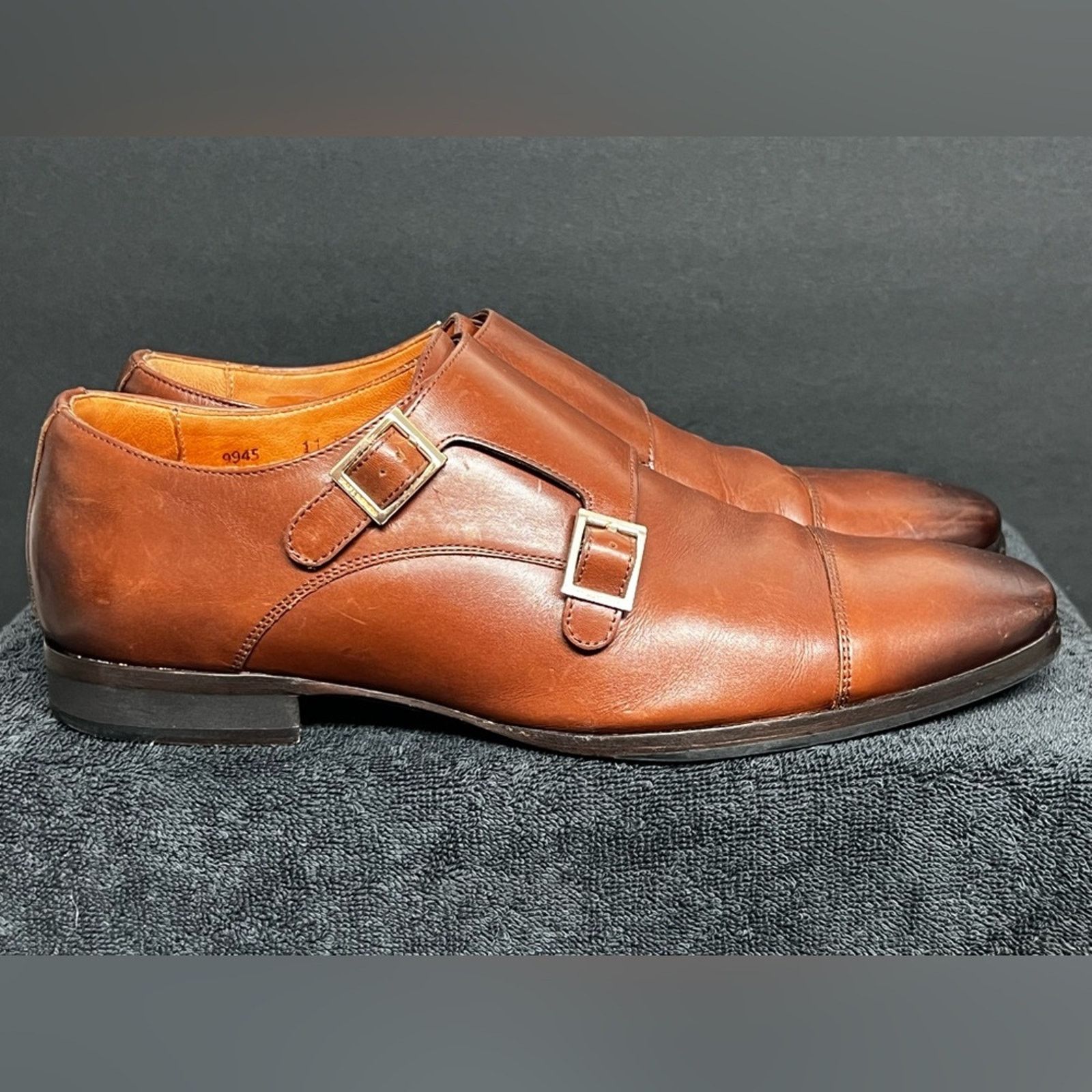 Wolf & Shepherd Wolf & Shepherd Gambit Shoes Brown Monk Strap Buckle Leather Size US 11 / EU 44 - 2 Thumbnail