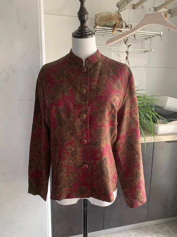 Burberry Burberry Red Long Sleeve Polyester Shirt Size M / US 6-8 / IT 42-44 - 1 Thumbnail
