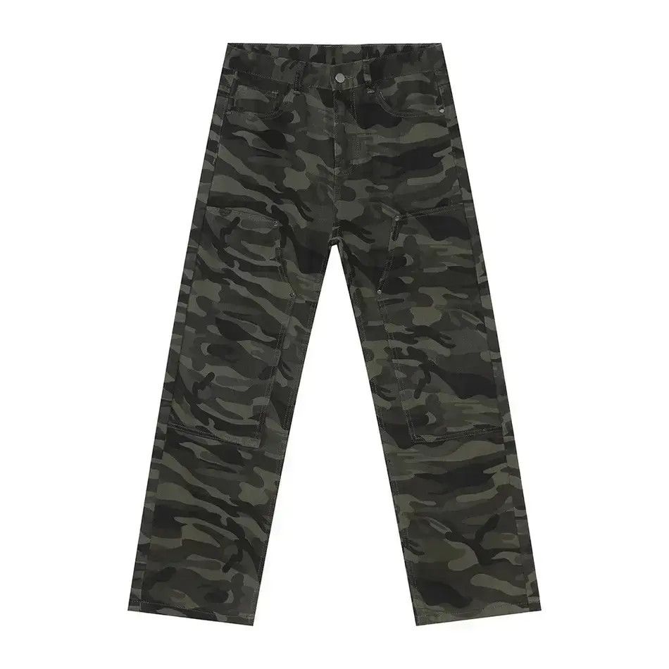 Japanese Brand Retro loose camouflage patchwork jeans Size US 32 / EU 48 - 6 Thumbnail