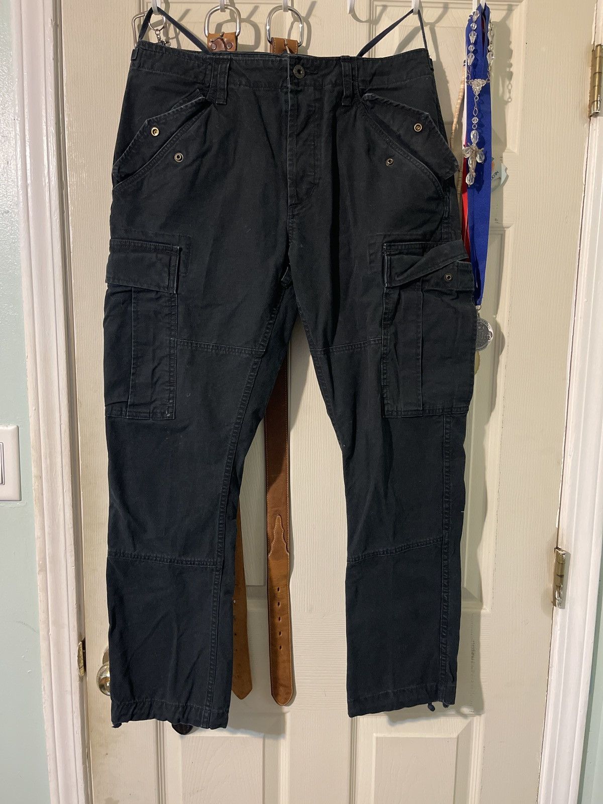 Image of Polo Ralph Laurent Cargo Pants in Black, Men's (Size 30)