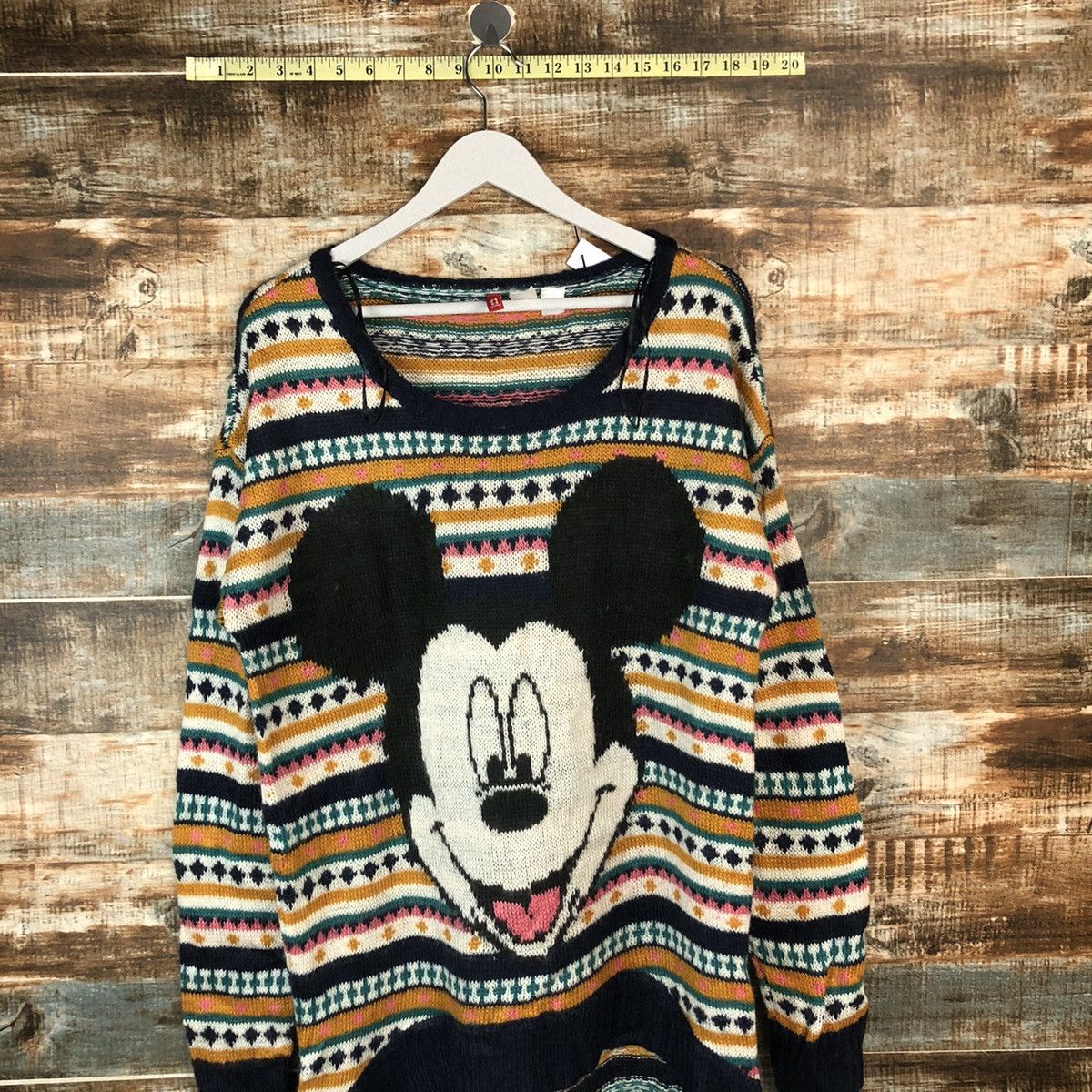 Disney × Homespun Knitwear × Mickey Mouse H&M Disney mickey mouse Brown Knitwear #A2049 Size XL / US 12-14 / IT 48-50 - 2 Thumbnail