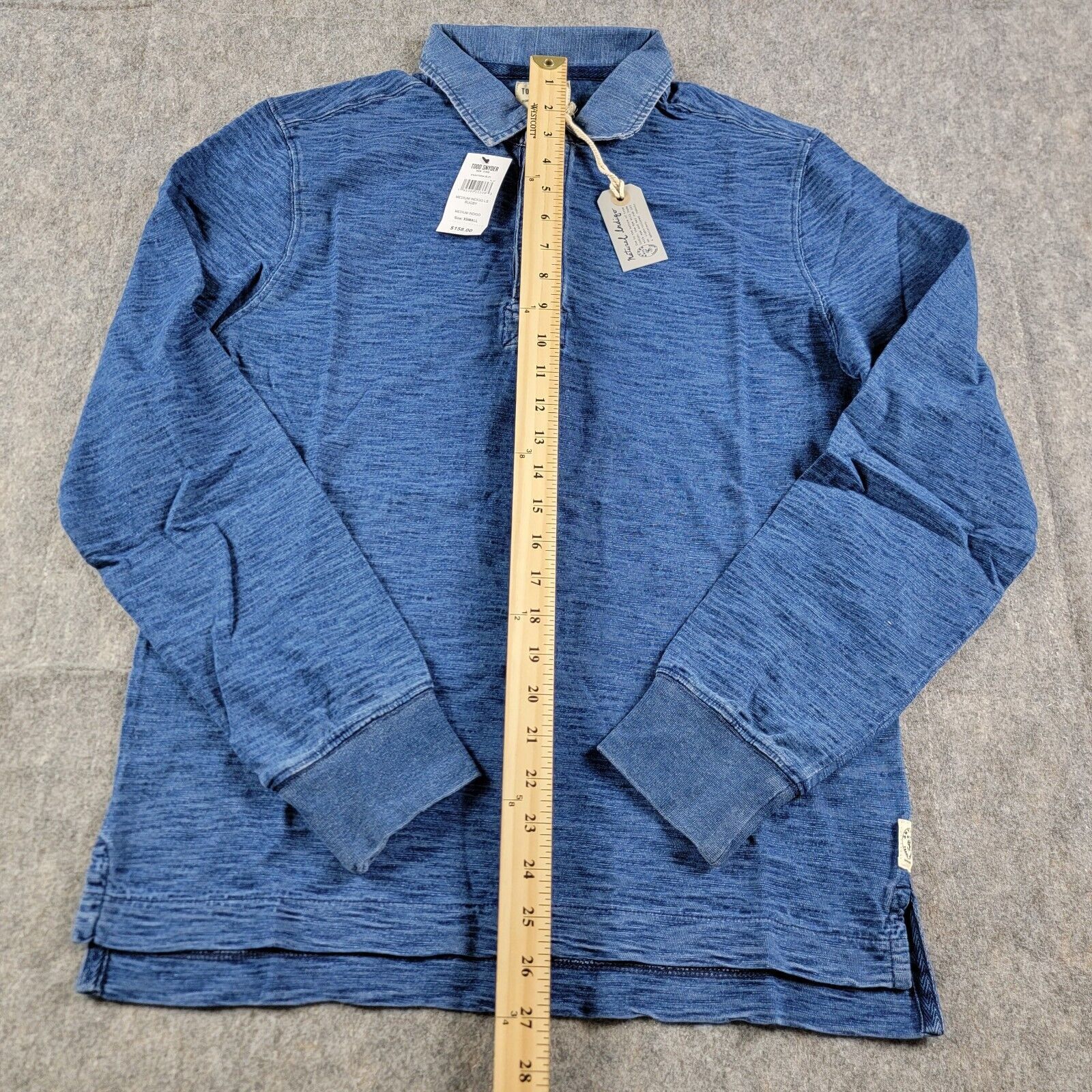 Todd Snyder Todd Snyder Medium Indigo Rugby Polo Shirt Long Sleeve NWT Size US XS / EU 42 / 0 - 5 Thumbnail