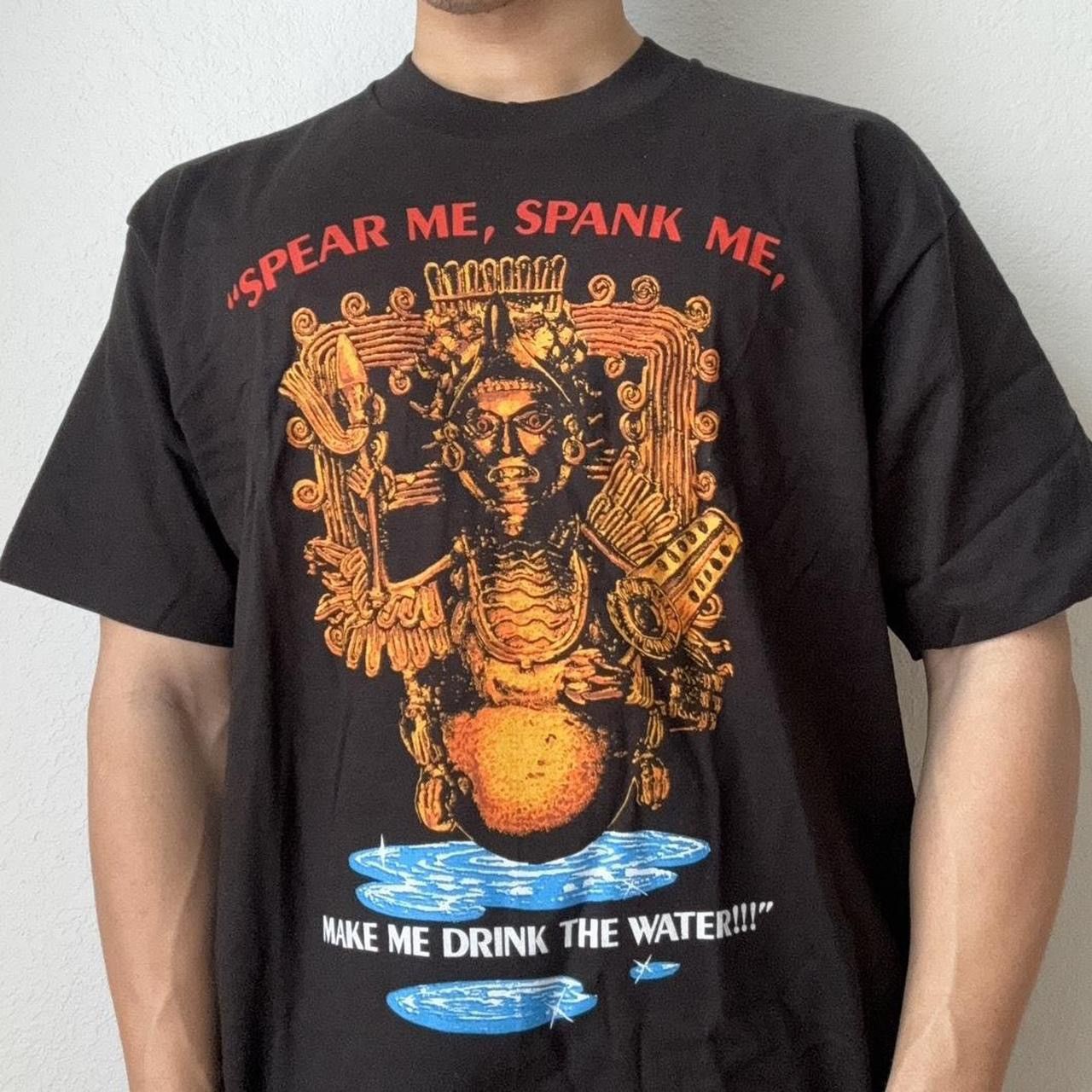 Vintage Vintage Senor Lopez 'Spear Me, Spank Me' Graphics Black Tee Size US L / EU 52-54 / 3 - 4 Thumbnail