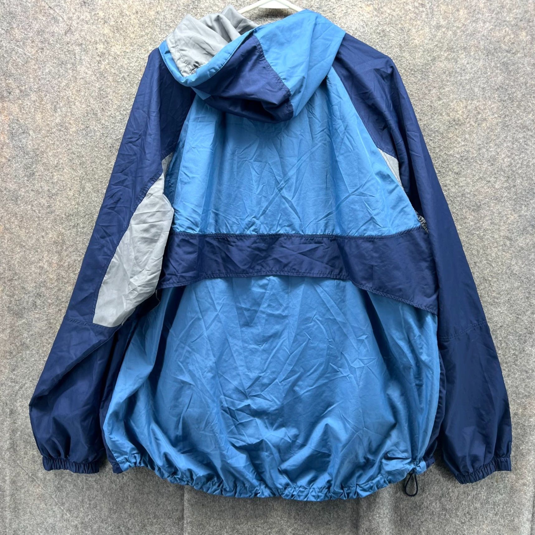Nike VINTAGE Nike ACG Jacket Mens XL Blue Navy Gray Half Zip Hooded Windbreaker Anorak VTG Size US XL / EU 56 / 4 - 2 Thumbnail