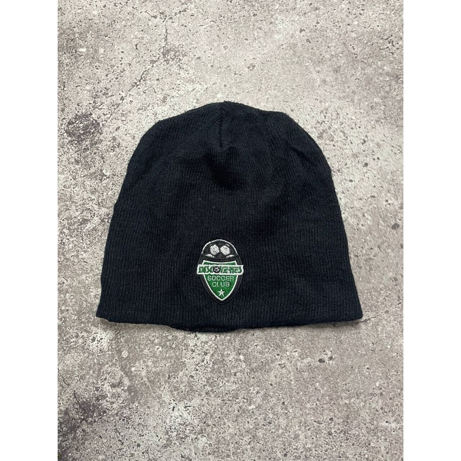 Adidas Vintage adidas Discoveries Soccer Club Black Knit Beanie Hat Size ONE SIZE - 1 Thumbnail