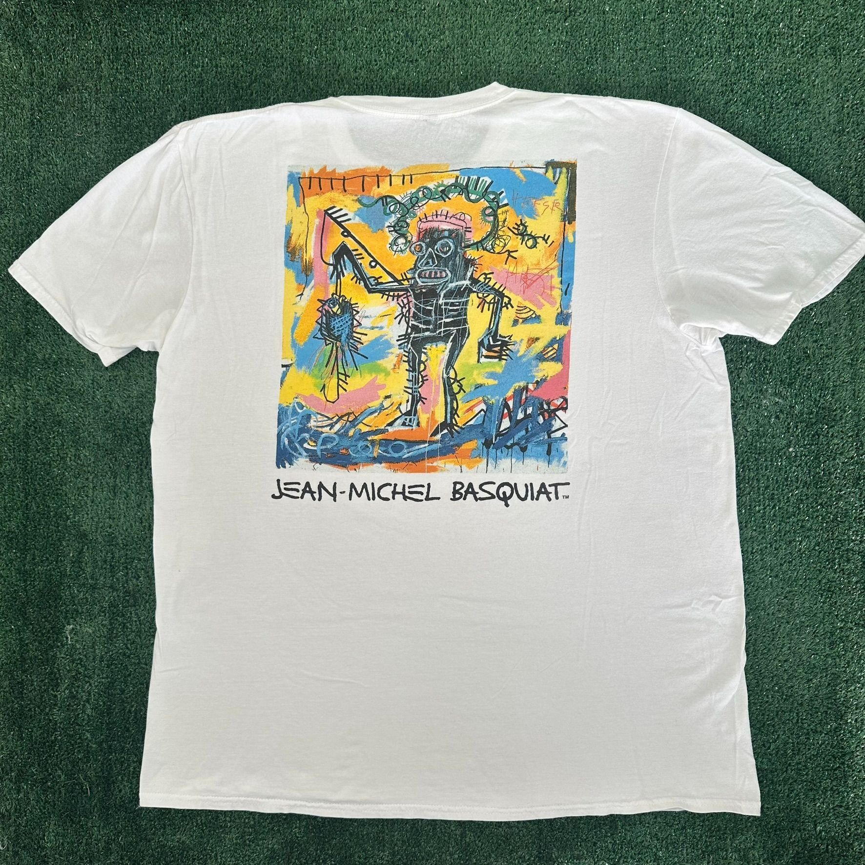Jean-Michel Basquiat Jean Michel Basquiat Painting T-Shirt Fishing Robot Art Tee Size US XL / EU 56 / 4 - 1 Thumbnail