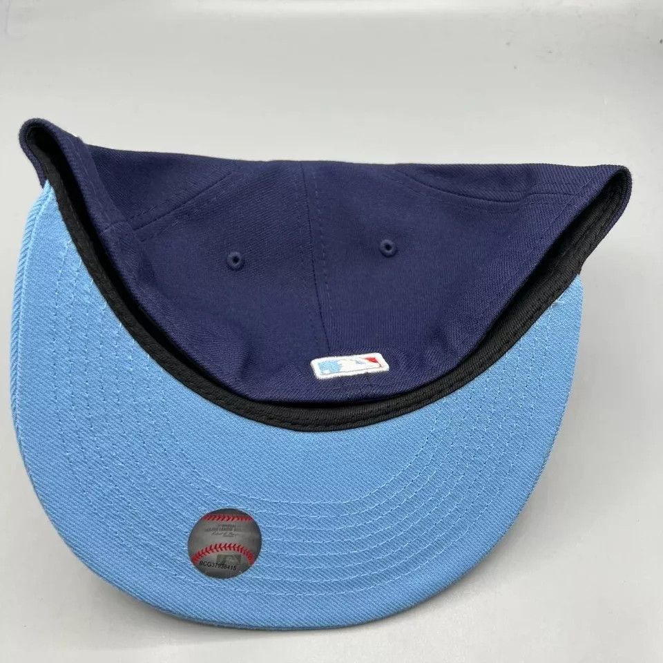 New Era Chicago Cubs Hat Men 7 3/8 Blue Wrigleyville Fitted Cap Size ONE SIZE - 7 Thumbnail