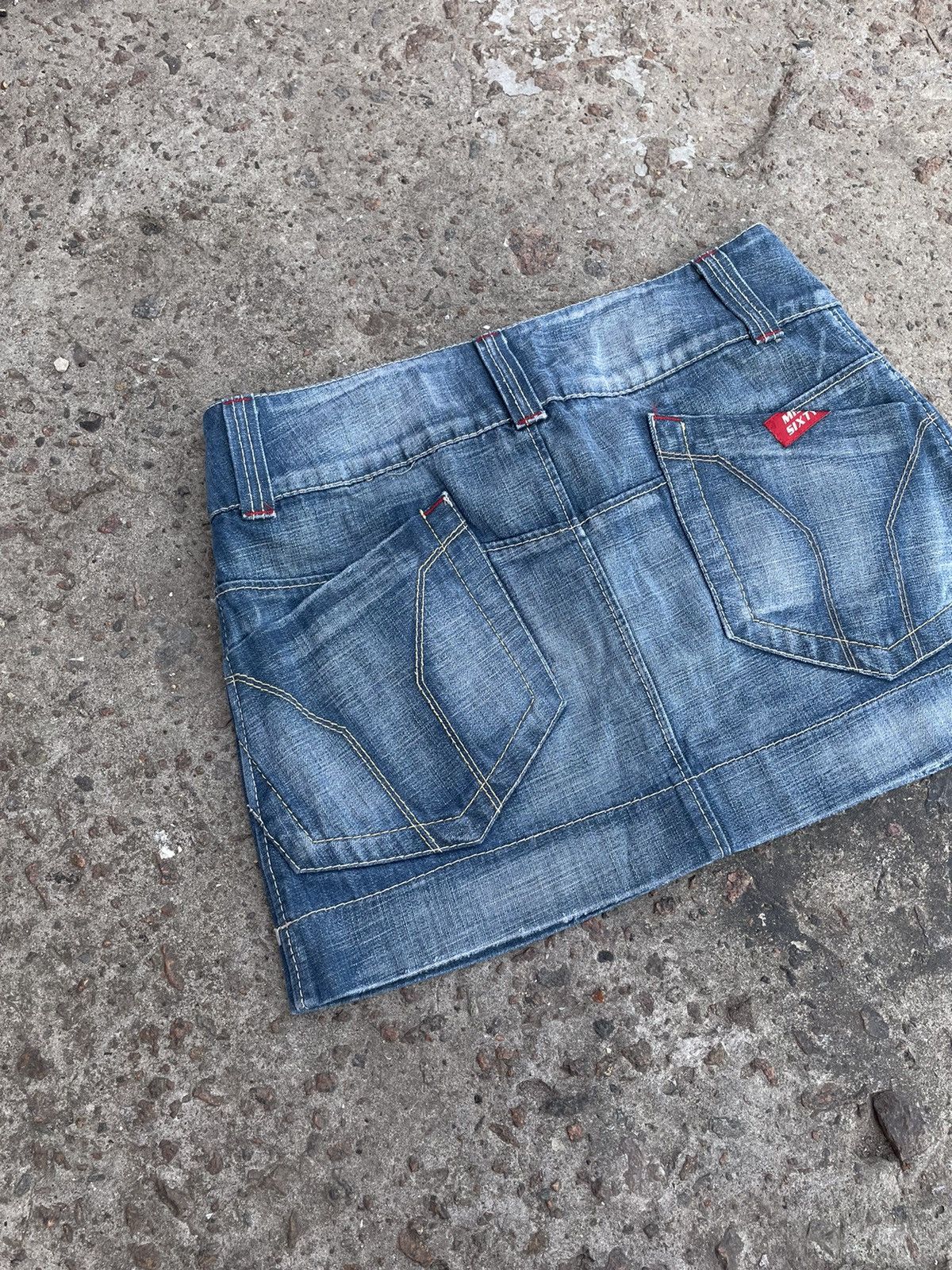 Miss Sixty × Vintage Vintage 00s Miss Sixty Denim Washed Y2K Jeans Mini Skirt Size 31" - 4 Thumbnail