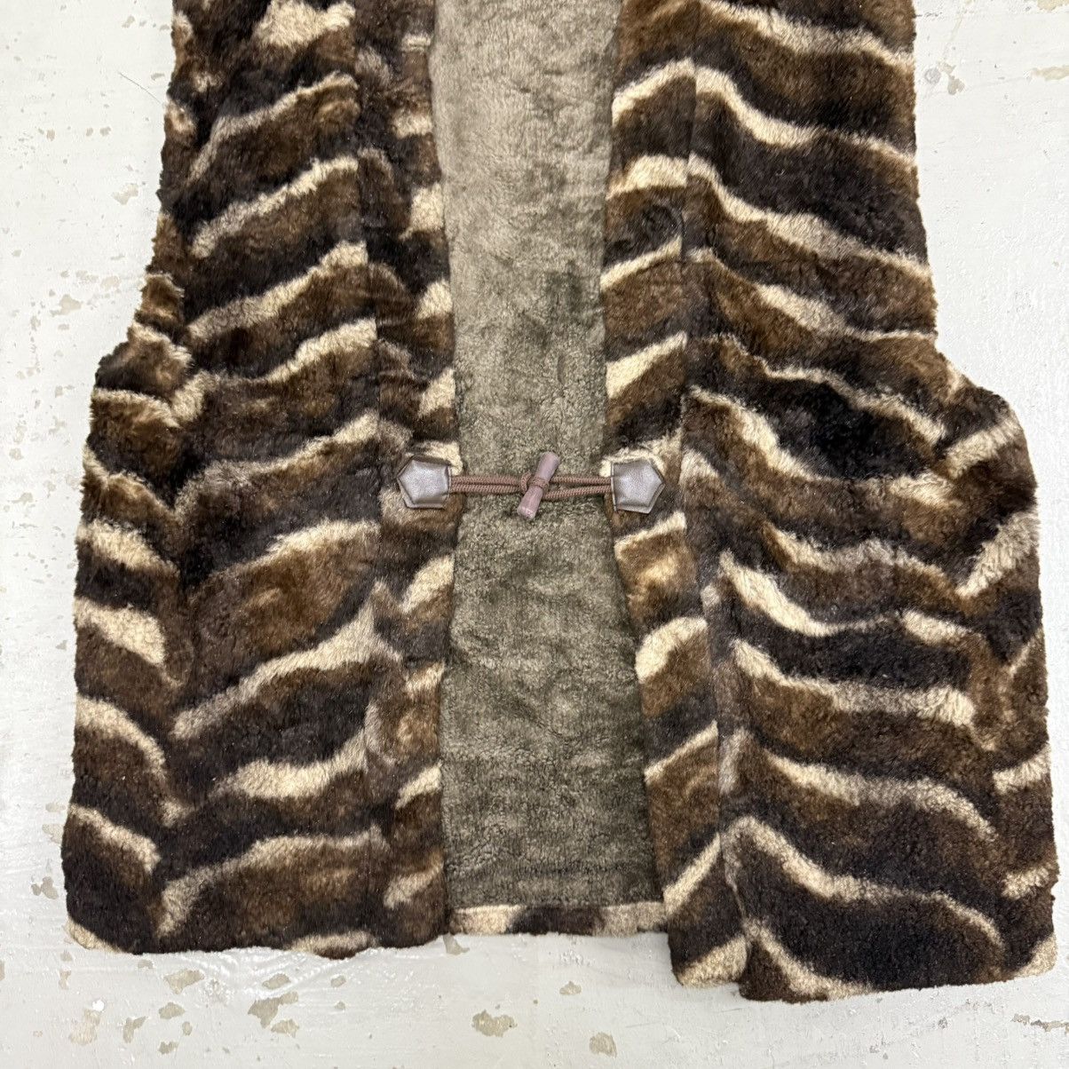 Vintage Rare Jennifer Lopez Style Fur Vest Y2K Size US L / EU 52-54 / 3 - 2 Thumbnail