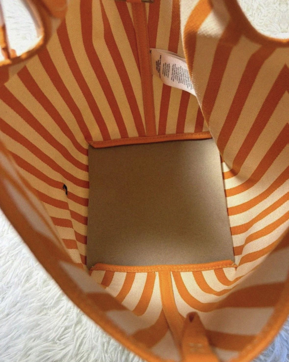 Ralph Lauren Ralph Lauren Polo Play Women Leather Bag Orange Striped New Size ONE SIZE - 7 Thumbnail