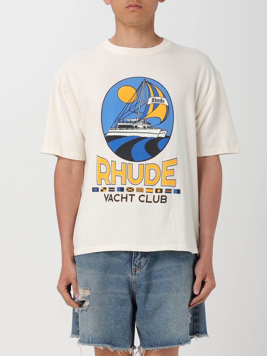 image of Rhude T-Shirt Men White (Size Large)