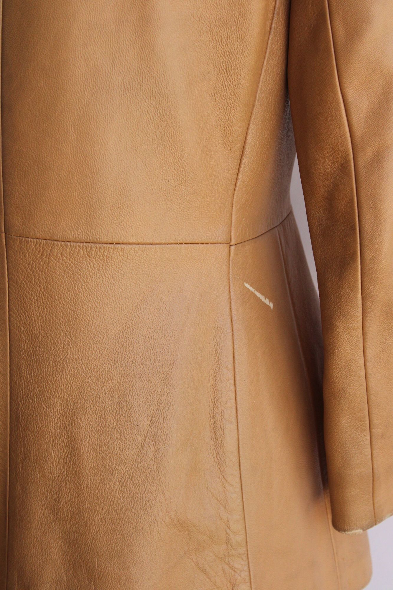 Vintage Vintage 1970s Jacket, Danaya Tan Leather, Dagger Collar, Ma Size M / US 6-8 / IT 42-44 - 10 Thumbnail